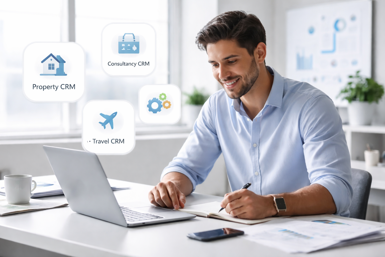 CRM Dashboard Illustration